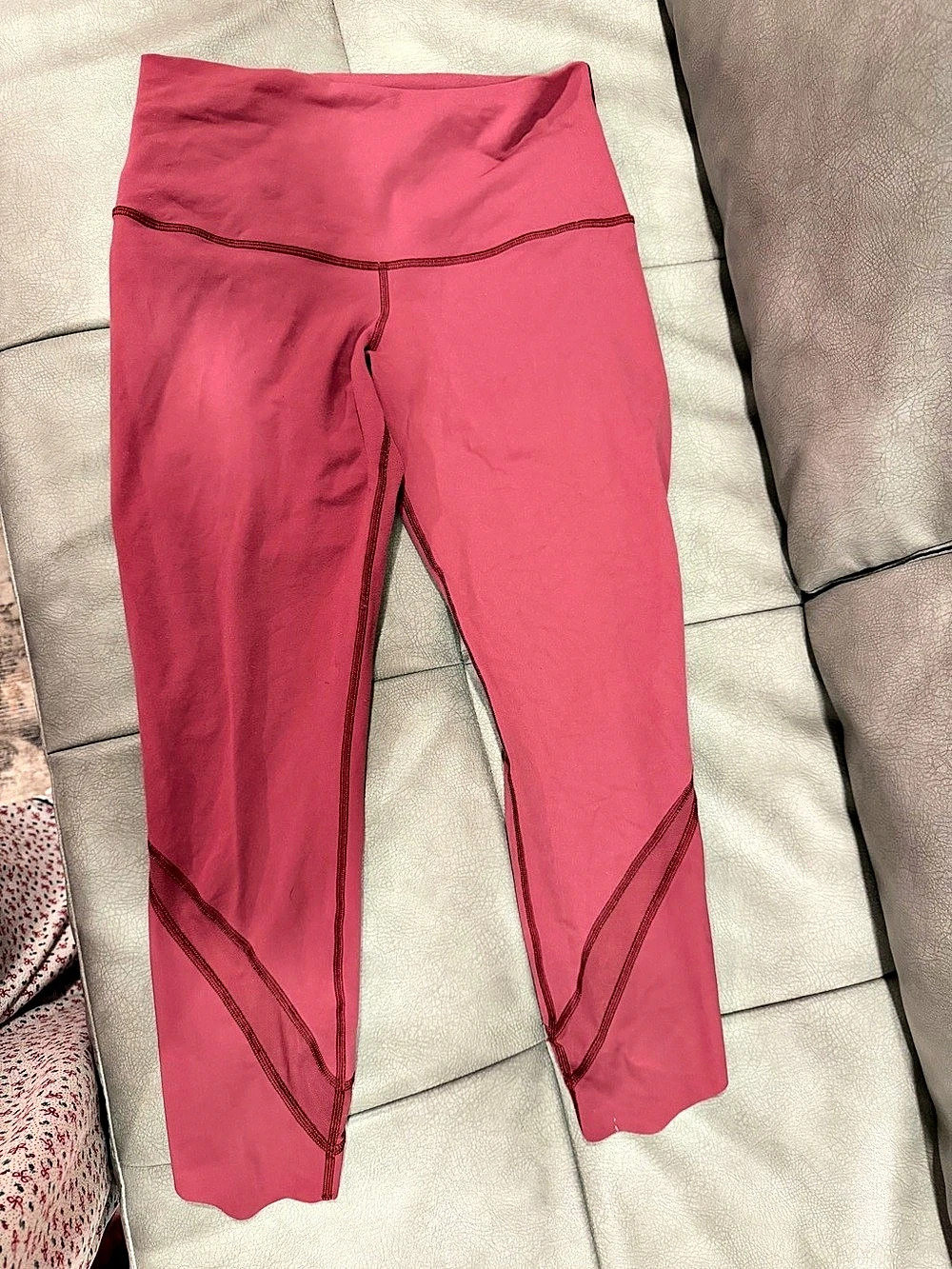 lululemon Wunder Under Scalloped Hem High-Rise Crop 23" Pink